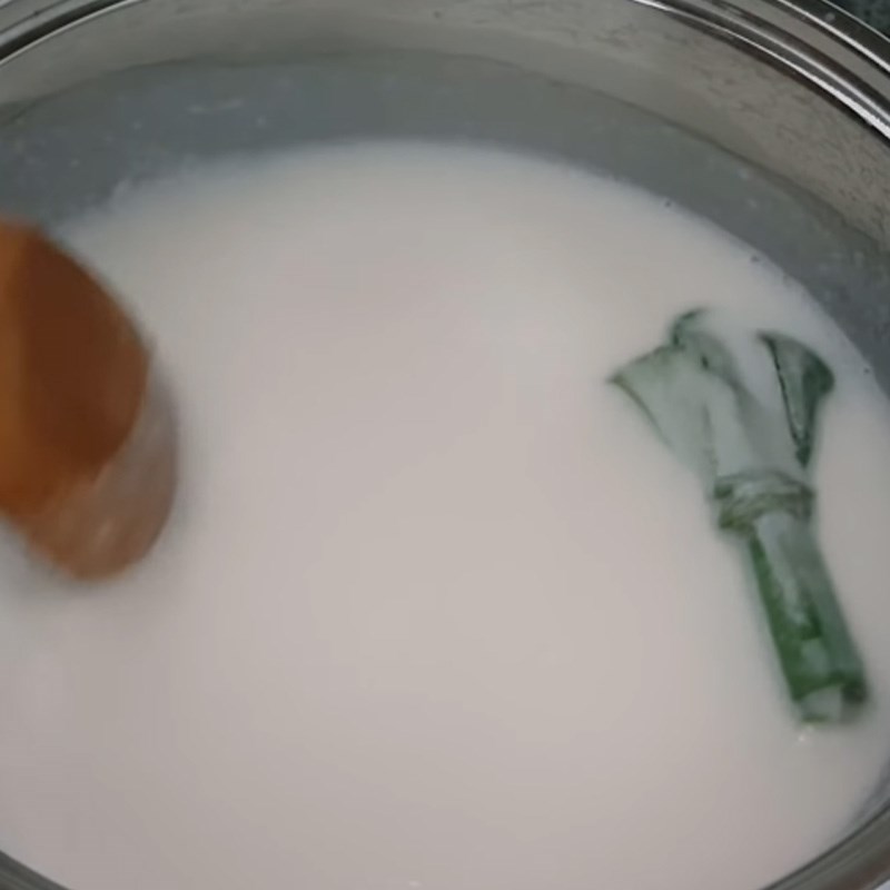 Bước 4 Làm nước cốt dừa Chè đậu trắng