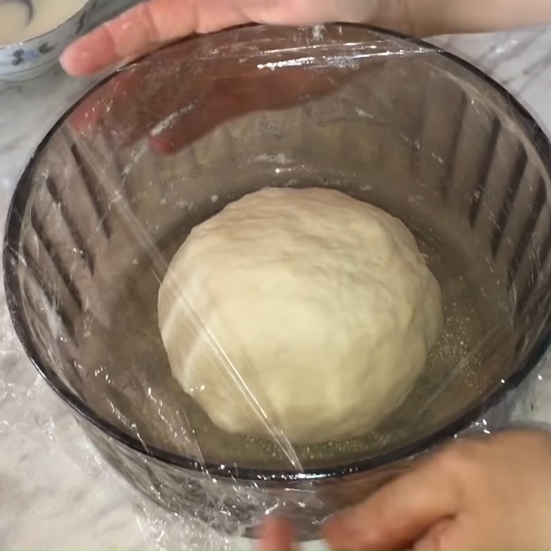 Bước 4 Nhào bột bánh và ủ bột Bánh bao lá dứa sữa dừa nhân khoai môn