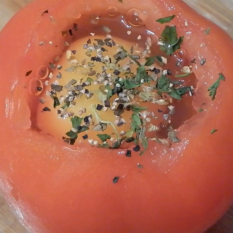Bước 3 Nướng cà chua Cà chua nướng trứng