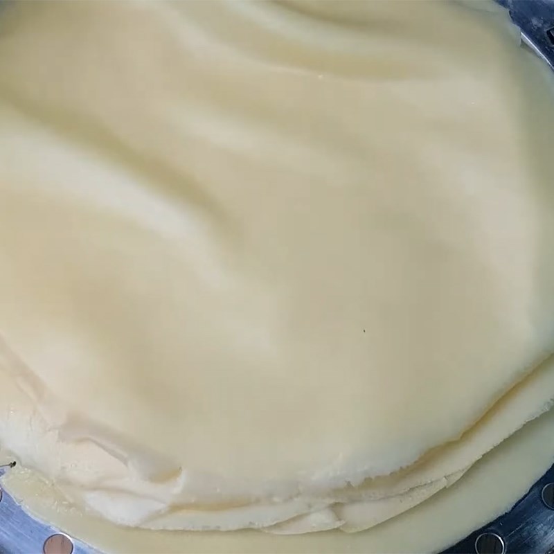 Bước 4 Rán bánh Bánh Crepe khoai lang tím