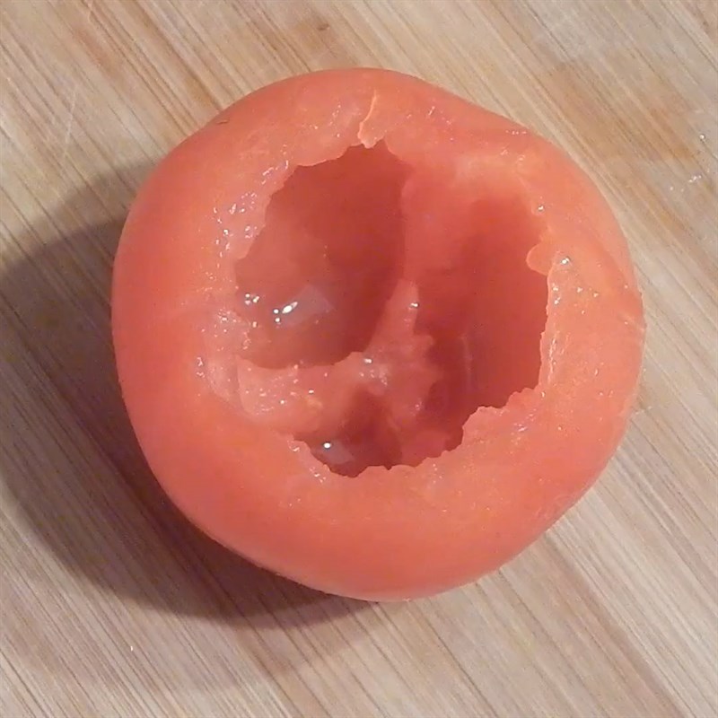 Bước 1 Sơ chế cà chua Cà chua nướng trứng