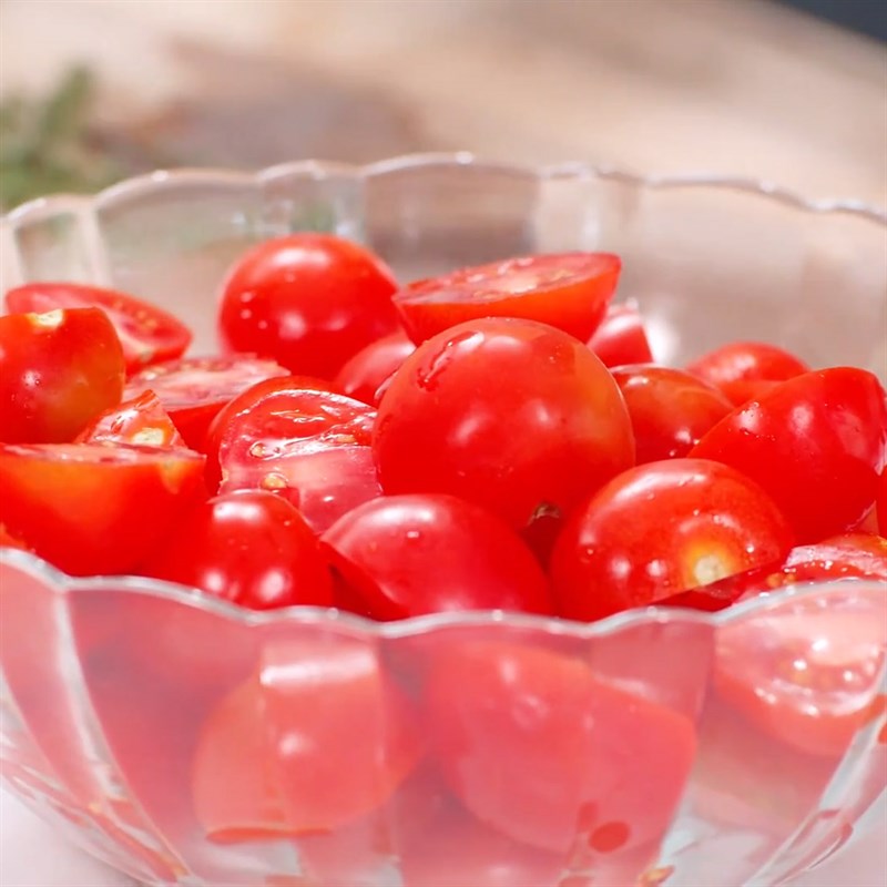 Bước 1 Sơ chế nguyên liệu Cà chua nướng đơn giản