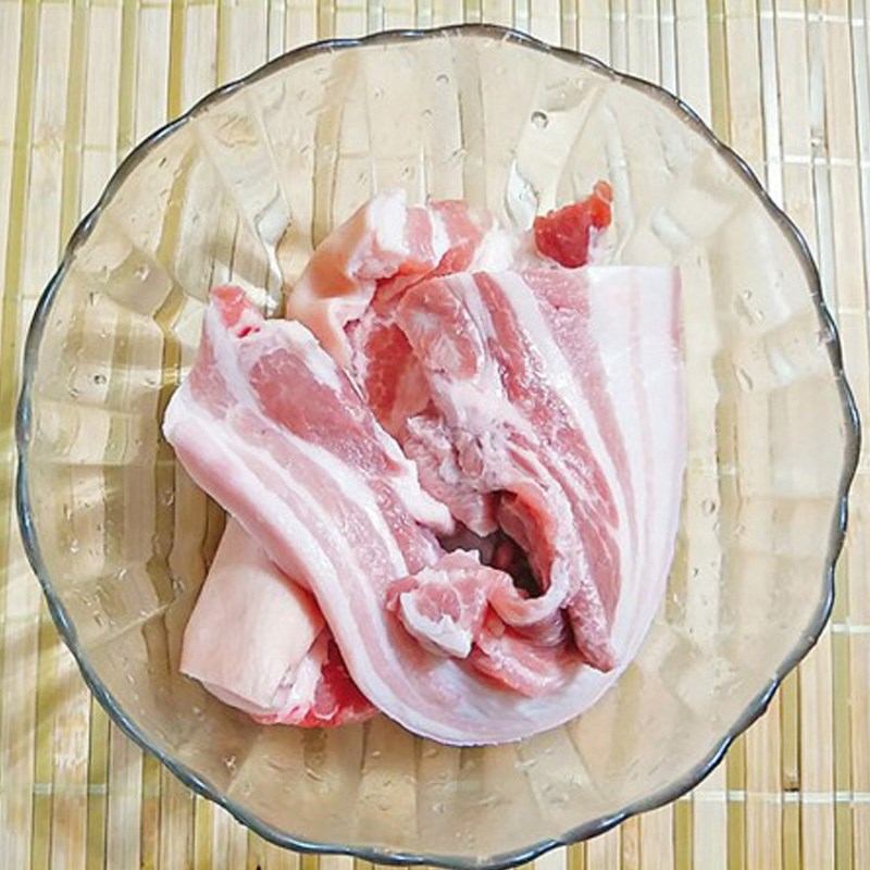 Bước 1 Sơ chế nguyên liệu Cơm cà ri thịt ba chỉ