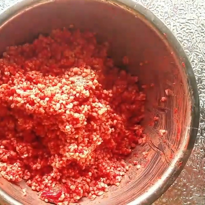 Bước 4 Tạo màu xôi Xôi cuộn 3 màu