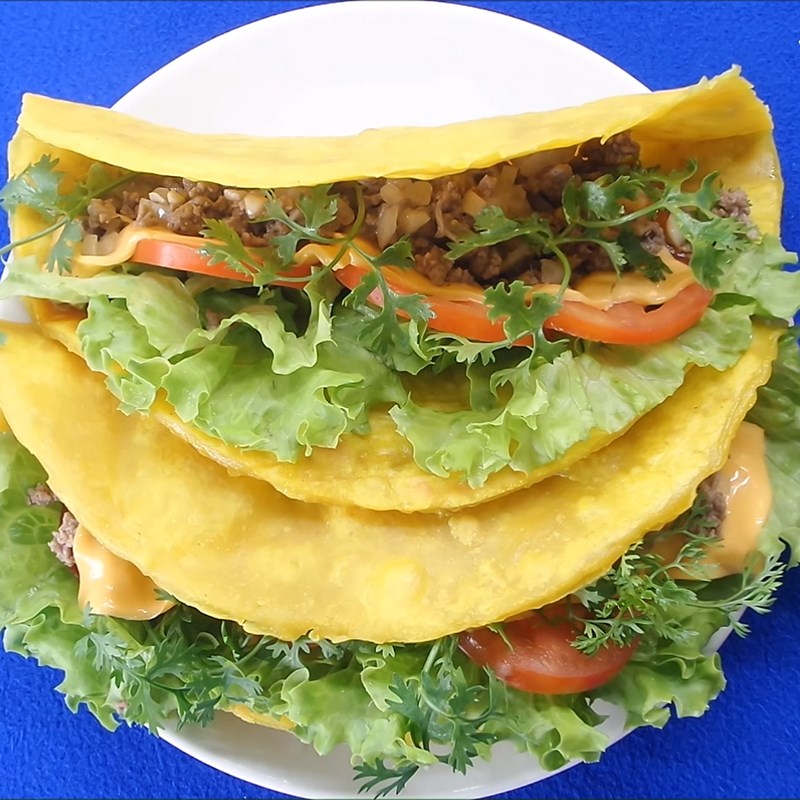 Bước 7 Thành phẩm Bánh Taco Mexico nhân thịt