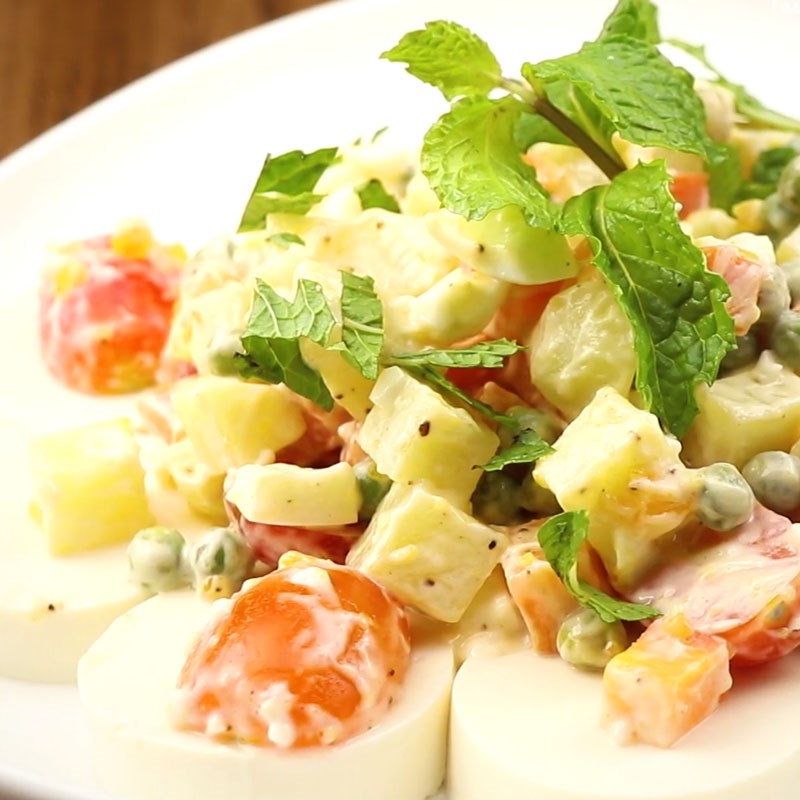 Bước 6 Thành phẩm Salad đậu hũ rau củ