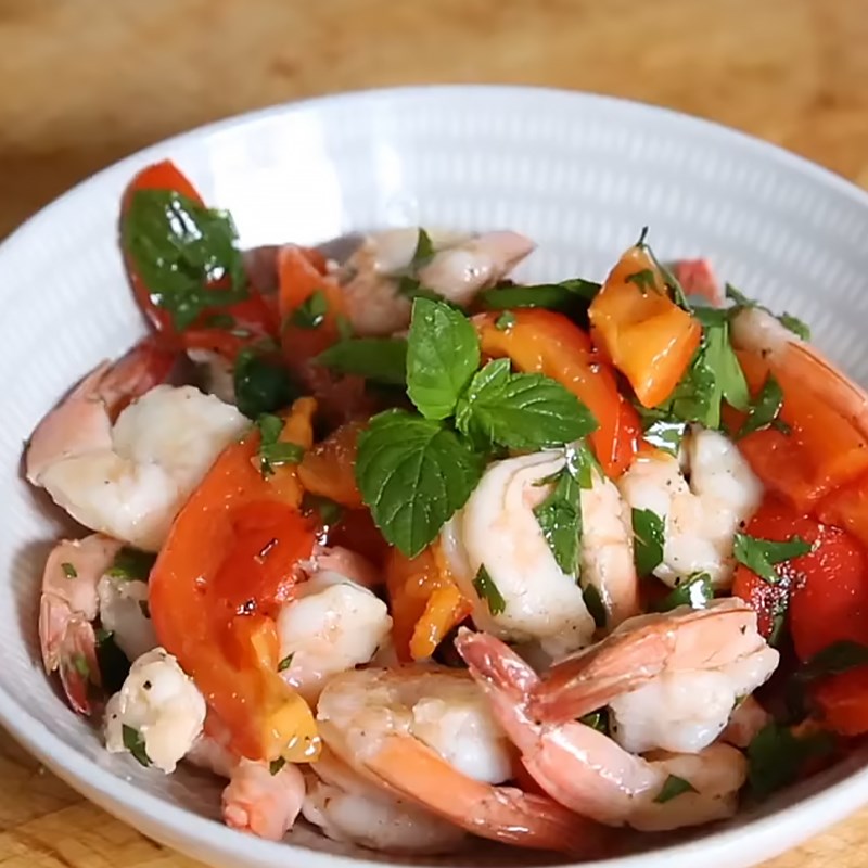 Bước 4 Thành phẩm Salad ớt chuông tôm