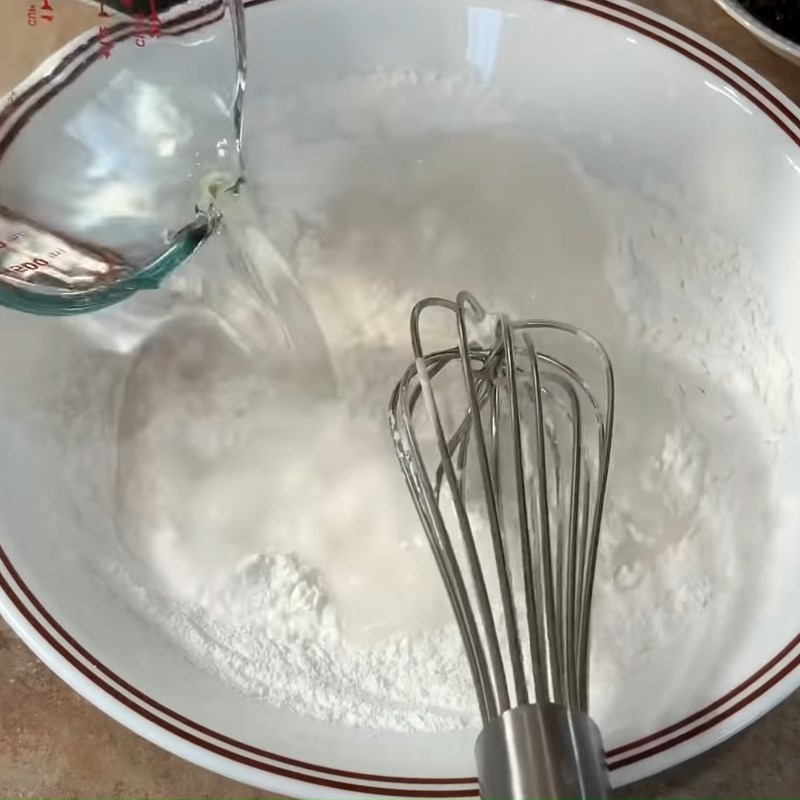 Bước 1 Trộn bột bánh Bánh đúc nóng mặn từ bột nếp