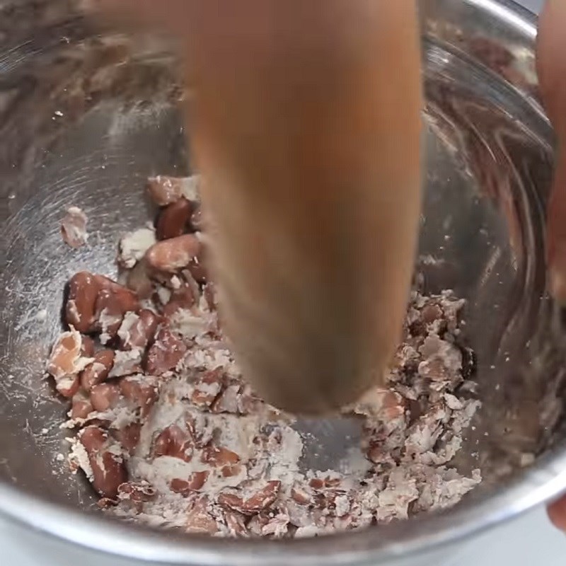 Bước 1 Trộn nhân dừa đậu đỏ bánh trôi nước nhân dừa đậu đỏ