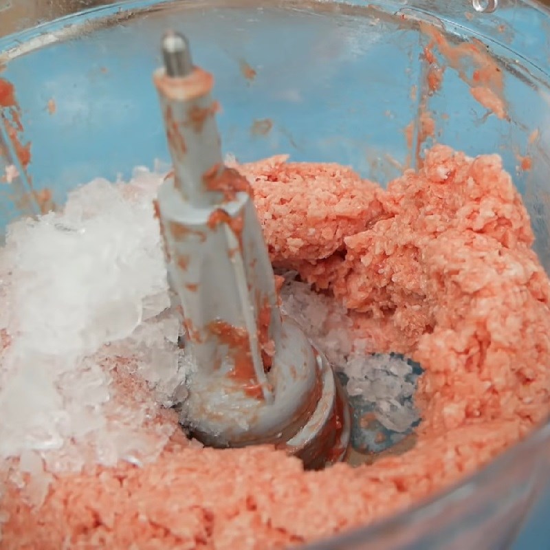 Bước 2 Xay lần 2 Giò sống