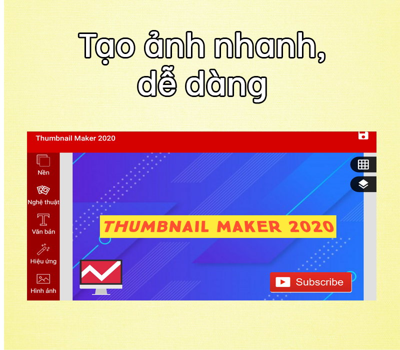 Tạo ảnh nhanh, dễ dàng để đăng lên youtube