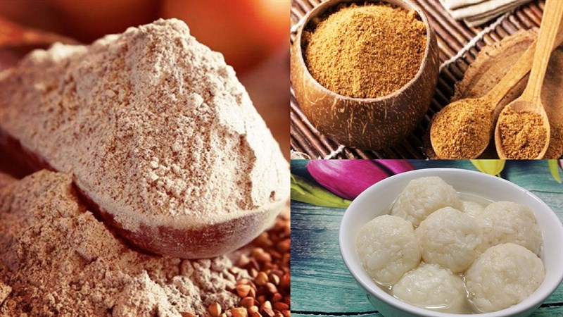 Nguyên liệu món ăn bánh bò gạo lứt