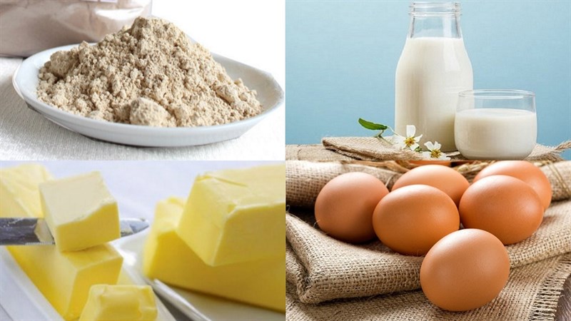 Nguyên liệu món ăn bánh su gạo lứt