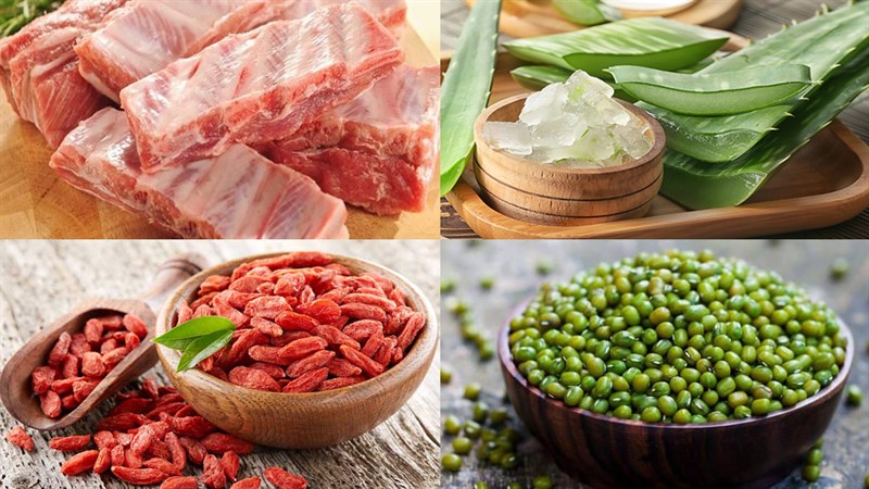Các nguyên liệu món ăn 2 biện pháp làm cho canh nha đam nấu ăn sườn với nấu bếp tôm