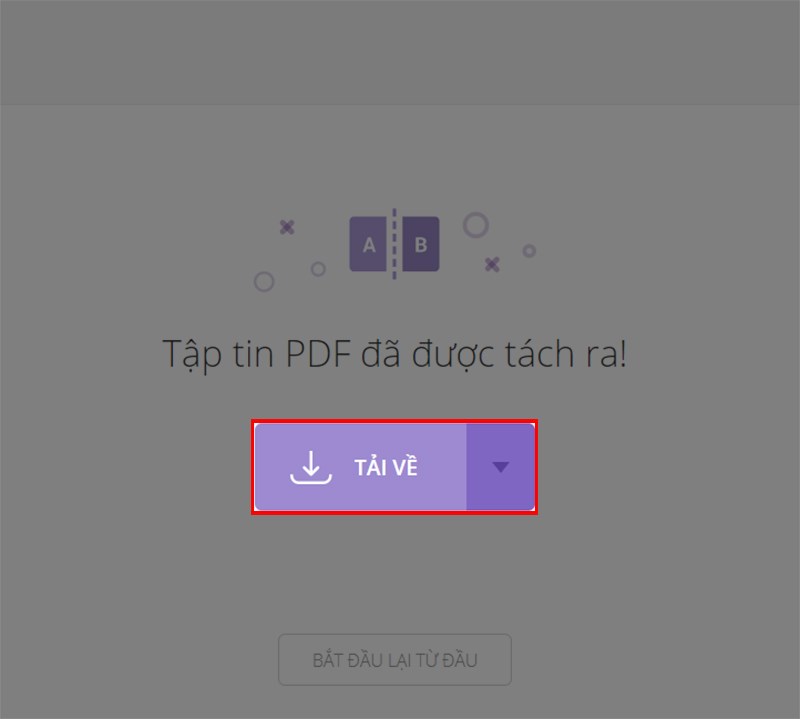Nhấn Tải về là kết thúc quy trình.