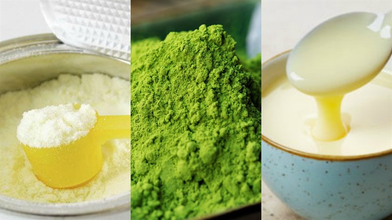 Nguyên liệu món ăn kẹo trà sữa matcha