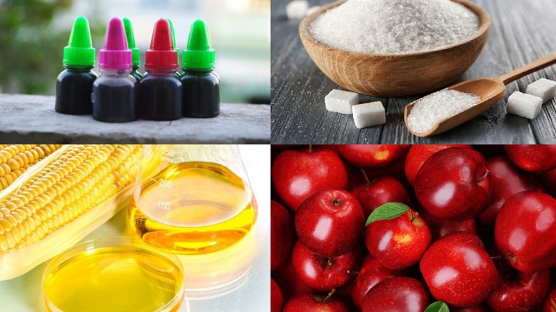 Nguyên liệu món ăn táo độc bọc đường và dâu tây bóng ma bọc socola