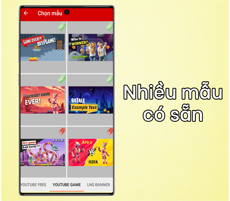 Nhiều mẫu có sẵn để bạn lựa chọn