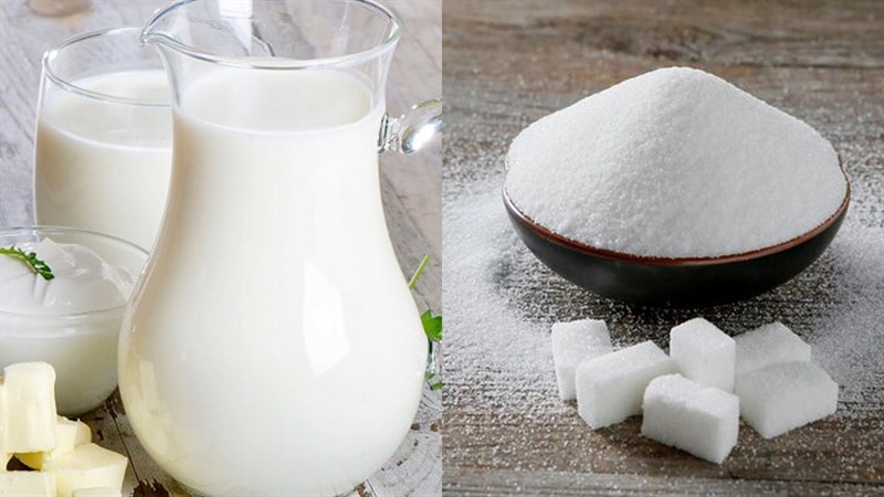 Nguyên liệu món ăn 2 cách làm bánh sữa ba vì và kẹo sữa đặc