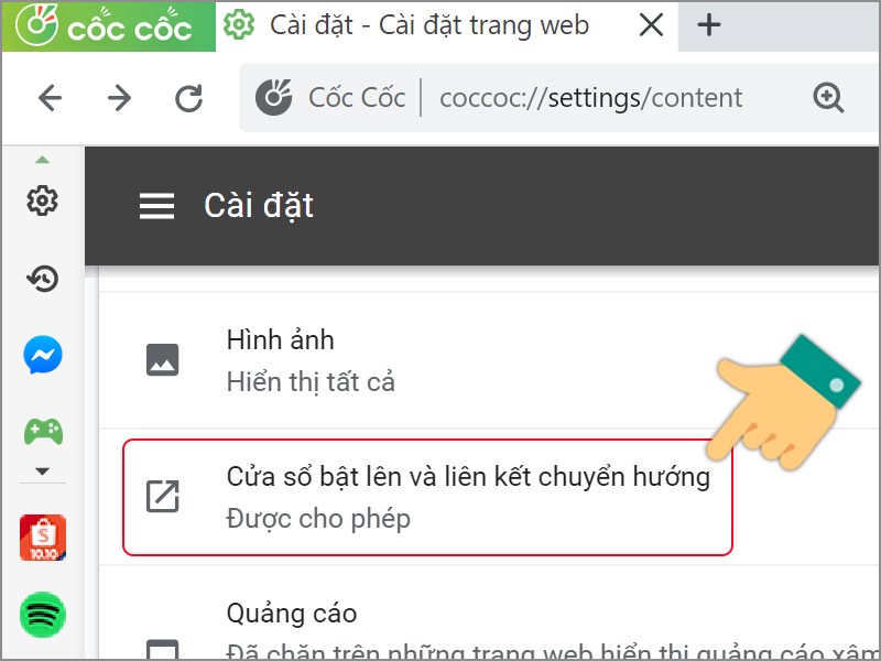 Cốc Cốc giờ đây đã được cải tiến và đáp ứng tốt hơn cho nhu cầu sử dụng của người dùng. Với tính năng chặn trang web tự mở và pop up tự bật, bạn sẽ không còn bị phiền toái bởi những quảng cáo không mong muốn nữa. Hãy xem hình ảnh liên quan để khám phá tính năng mới này.