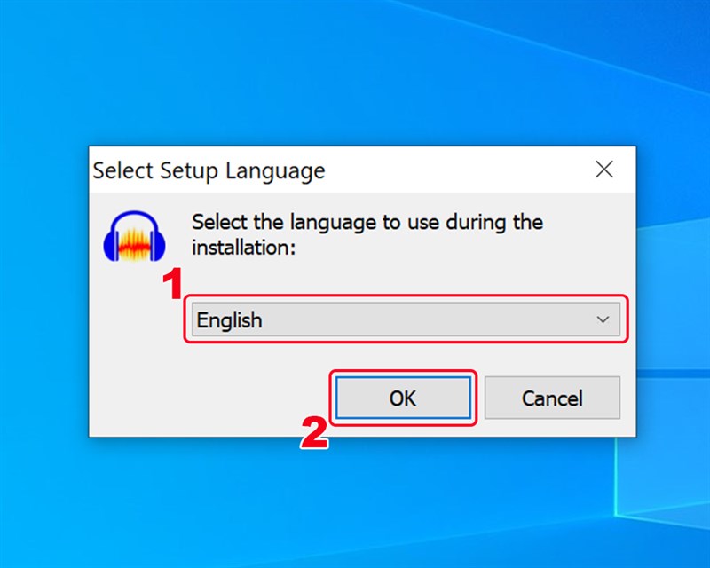 Chọn ngôn ngữ cài đặt 