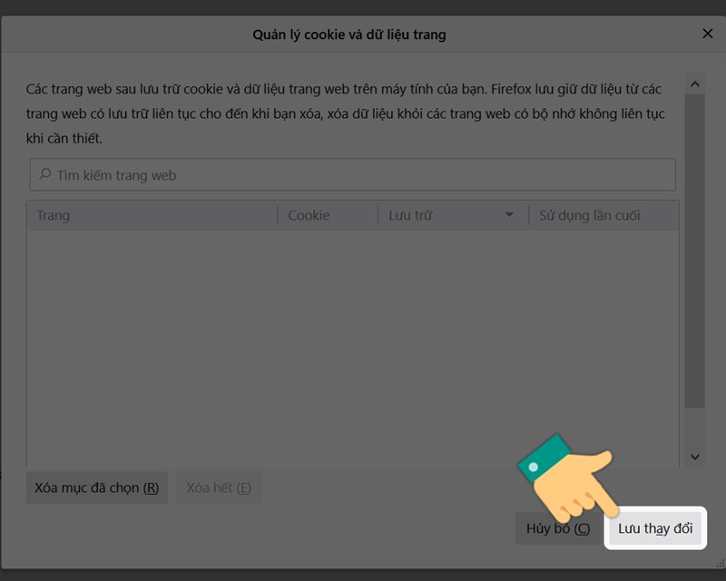 Nhấn Lưu thay đổi