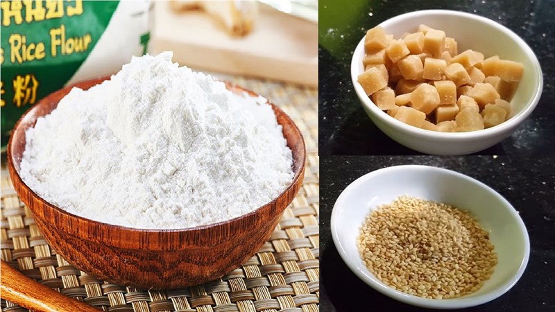 Nguyên liệu món ăn bánh trôi nước nhân đường phên