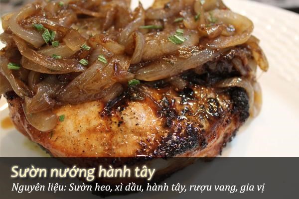 Sườn nướng h&agrave;nh t&acirc;y