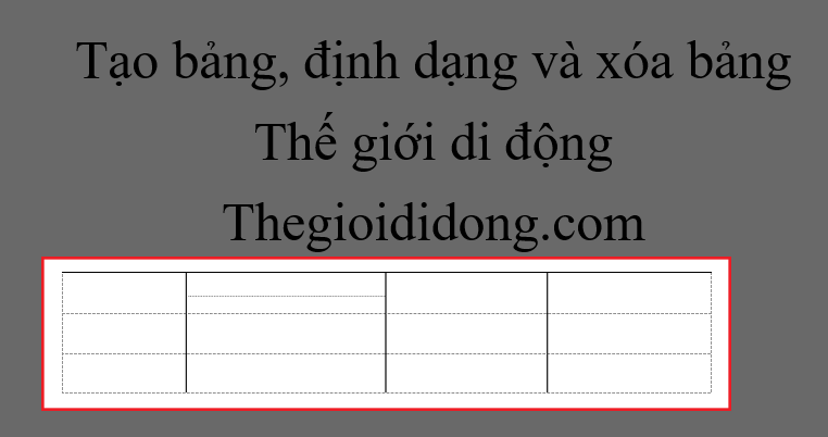 Vẽ bảng Word