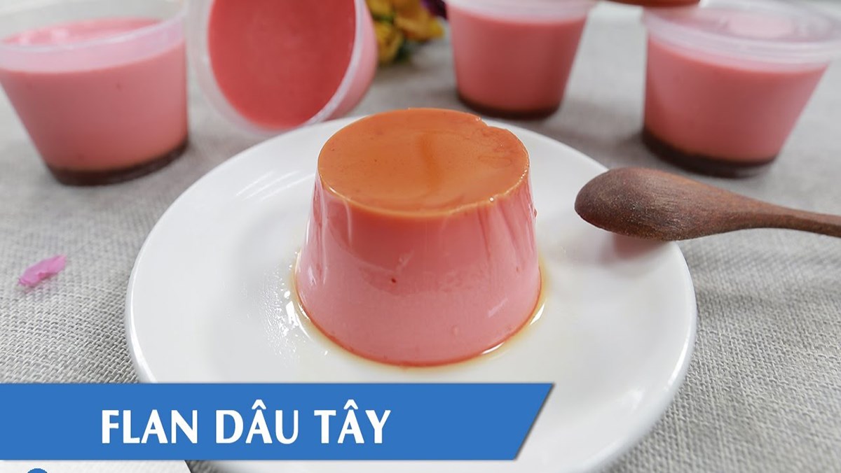 Bánh flan dâu tây