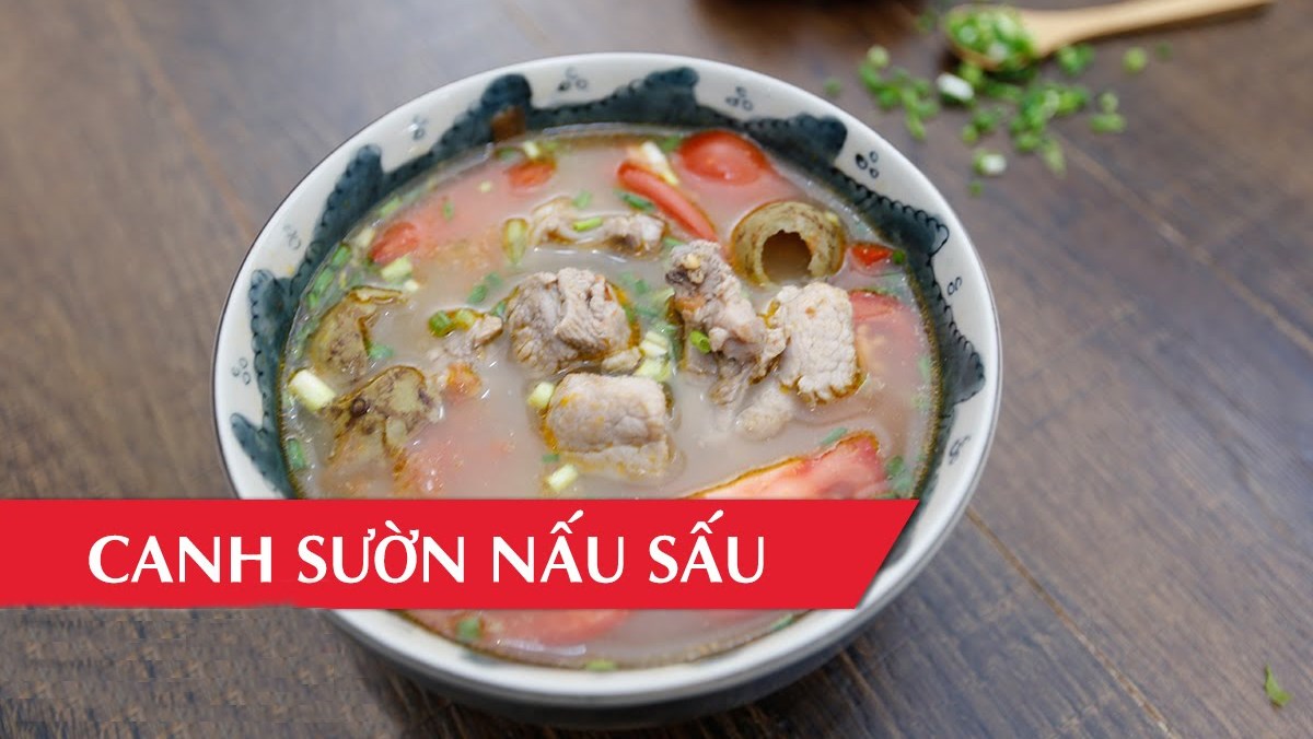 Canh sấu nấu sườn