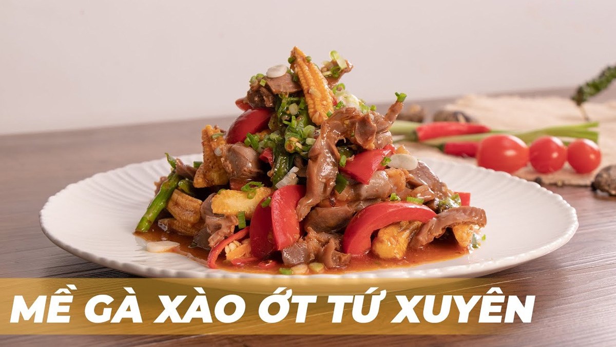 Mề gà xào ớt Tứ Xuyên