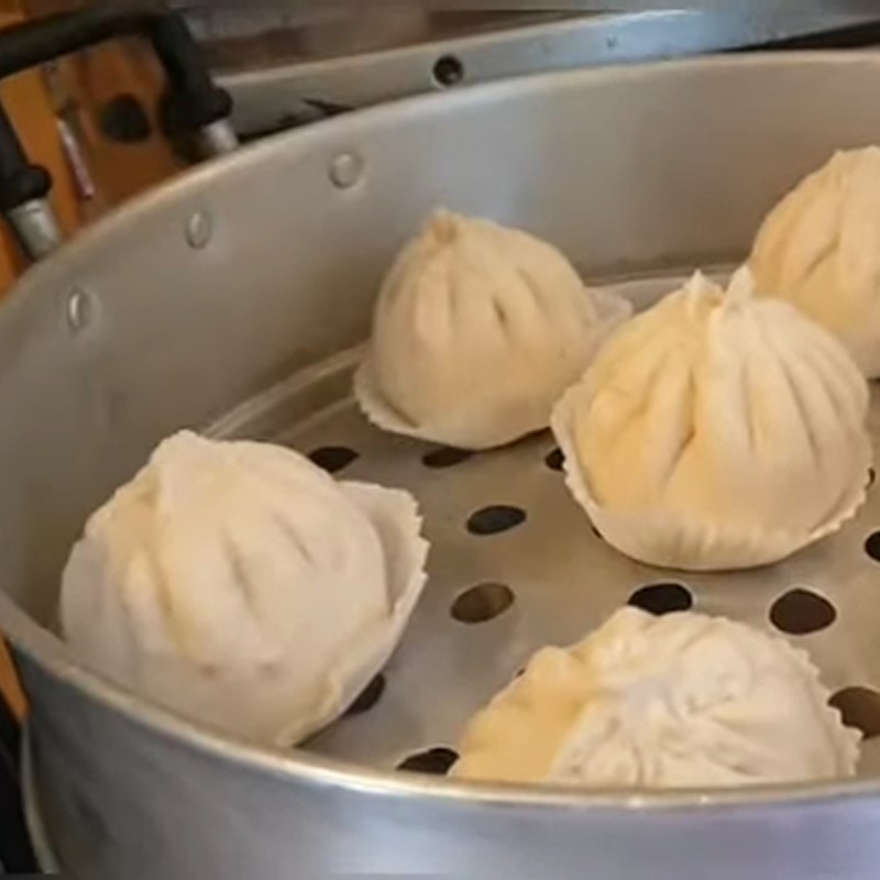 Bước 6 Hấp bánh Bánh bao nhân thịt miến