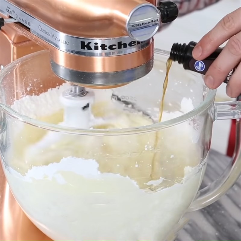 Bước 6 Làm kem bơ Bánh bông lan cây thông noel