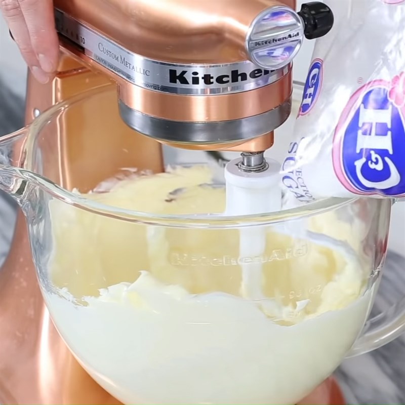 Bước 6 Làm kem bơ Bánh bông lan cây thông noel