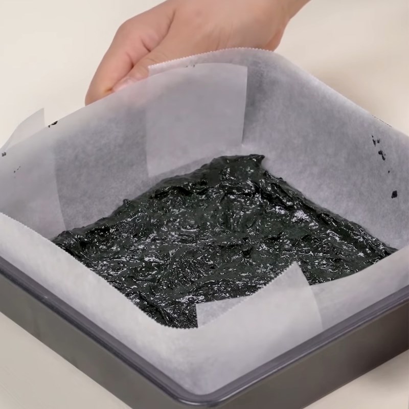 Bước 4 Làm lớp bánh xanh lá Bánh mút rửa chén