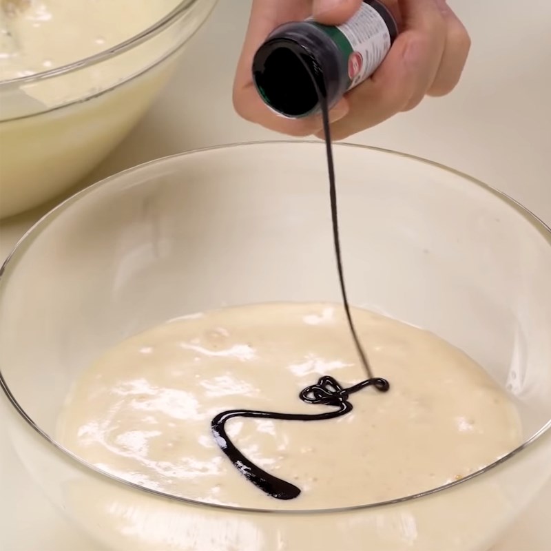 Bước 4 Làm lớp bánh xanh lá Bánh mút rửa chén