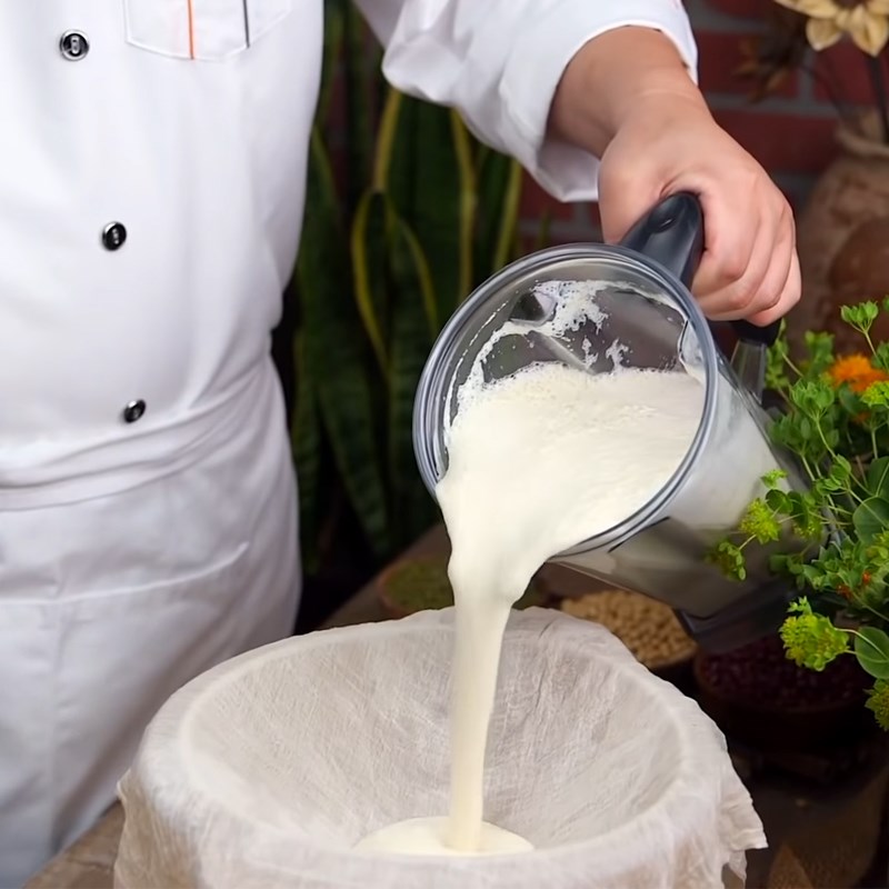 Bước 3 Lọc xác đậu nành Đậu hũ non