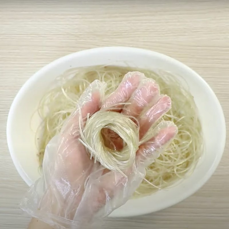 Bước 3 Ngâm miến Sò điệp hấp miến