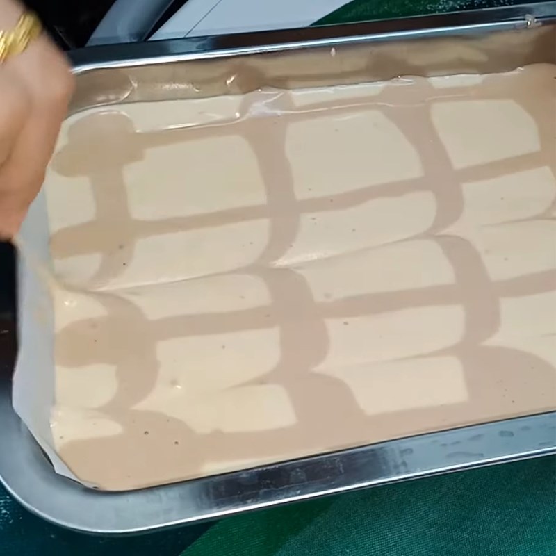 Bước 5 Nướng bánh bằng bếp Bánh bông lan cuộn nhân khóm không cần lò nướng