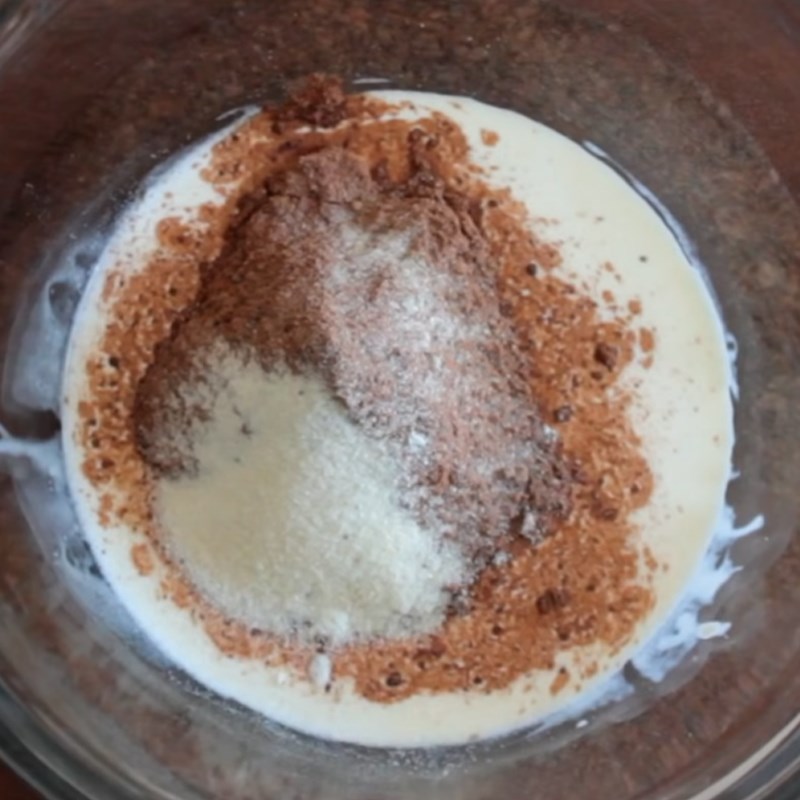 Bước 3 Pha milo với gelatin Cheesecake milo