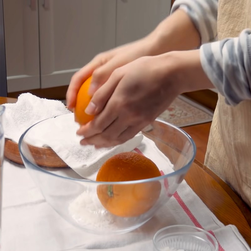 Bước 1 Sơ chế cam Kẹo dẻo cam từ cam tươi