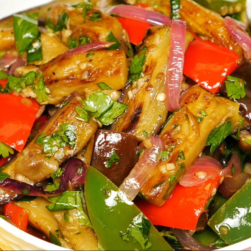 Bước 5 Thành phẩm Salad cà tím ớt chuông