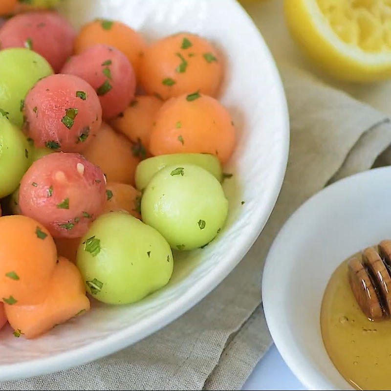 Bước 4 Thành phẩm Salad dưa lưới 3 màu