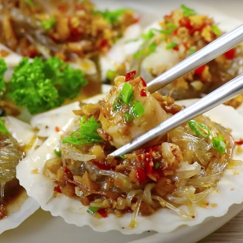 Bước 6 Thành phẩm Sò điệp hấp miến