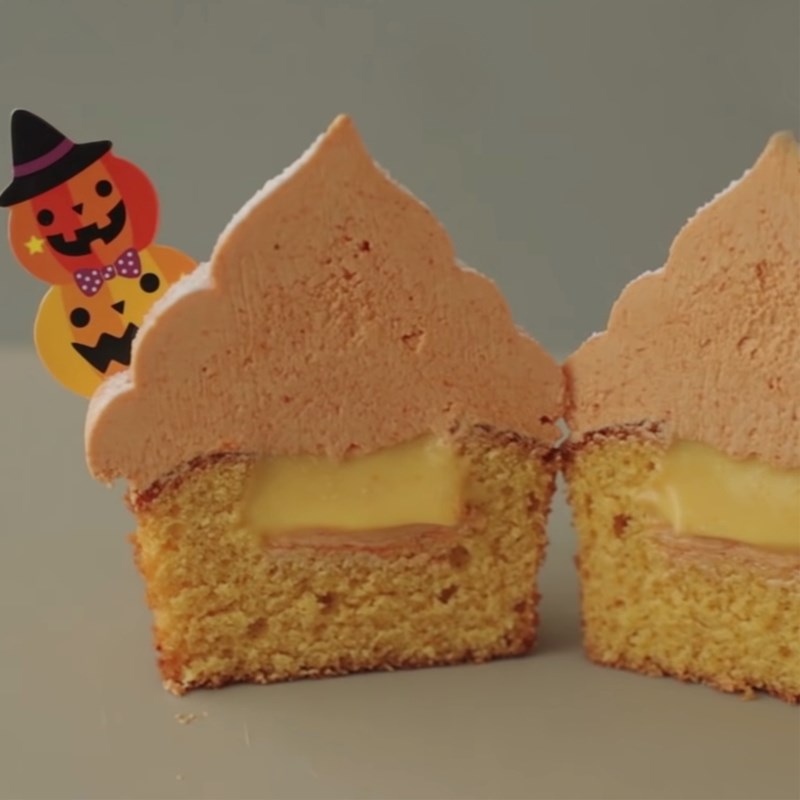 Bước 7 Thành phẩm Bánh Castella cupcake bí đỏ