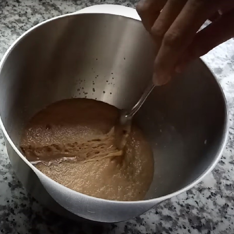 Bước 1 Trộn bột bánh Bánh mì bơ cà phê