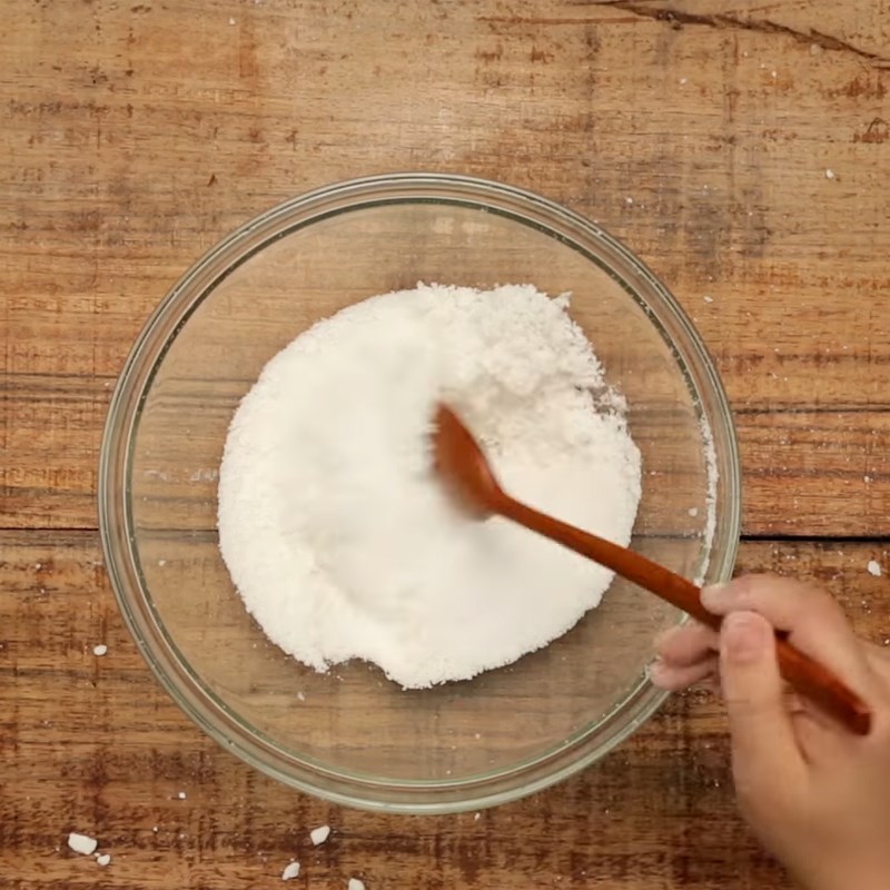 Bước 3 Trộn bột gạo màu trắng Bánh bột gạo hấp