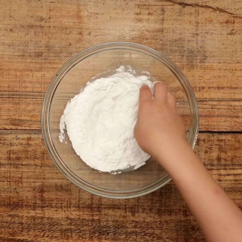 Bước 3 Trộn bột gạo màu trắng Bánh bột gạo hấp