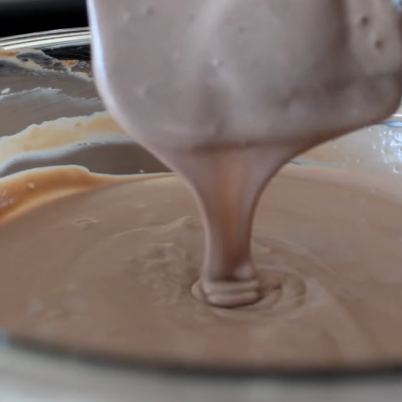 Bước 4 Trộn kem milo lần 1 Cheesecake milo